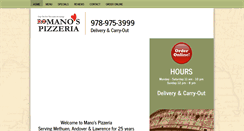 Desktop Screenshot of manospizzeria.com